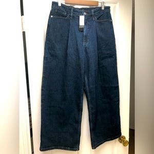 BANANA REPUBLIC Factory - High-rise Wide-leg Cropped Jean in Rinse, 10/30 TALL